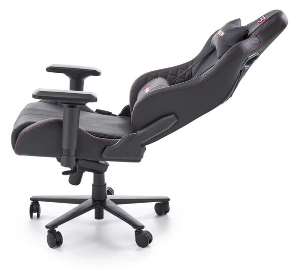 Scaun gaming CHAVEZ, negru, piele ecologica, 77x70x129/135 cm