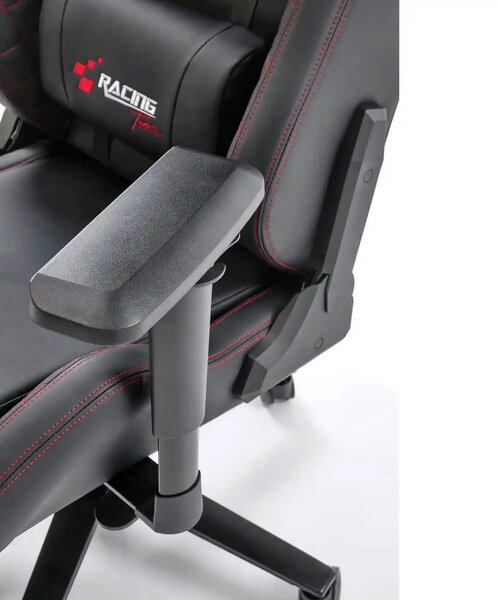 Scaun gaming CHAVEZ, negru, piele ecologica, 77x70x129/135 cm