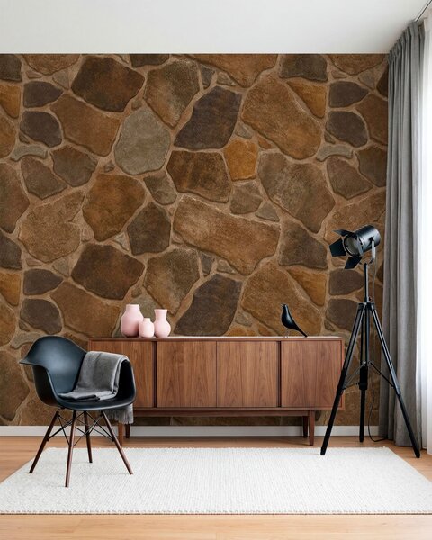 Tapet Model de piatră naturală în nuanțe calde, Fototapet Textură, Fototapet Piatra, w05691 : Uwalls.ro