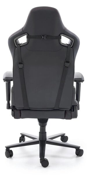 Scaun gaming CHAVEZ, negru, piele ecologica, 77x70x129/135 cm