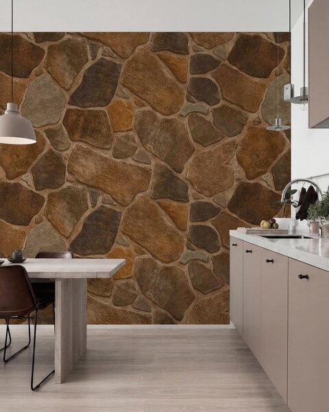 Tapet Model de piatră naturală în nuanțe calde, Fototapet Textură, Fototapet Piatra, w05691 : Uwalls.ro