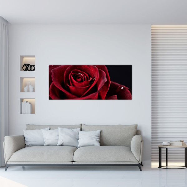 Tablou - Trandafir roșu (120x50 cm)