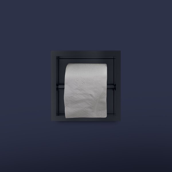 Oltens Grotta suport pentru hârtie igienică negru mat 81112300