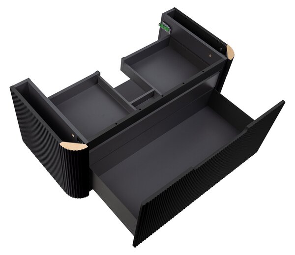 Oltens Hamnes dulap 100x46x39 cm sub chiuveta pe perete negru 60024300