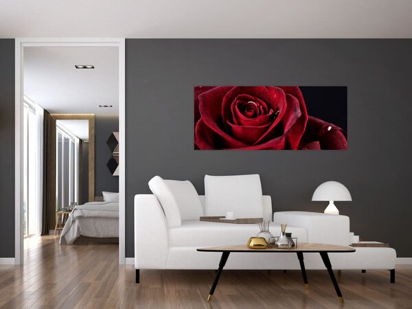 Tablou - Trandafir roșu (120x50 cm)