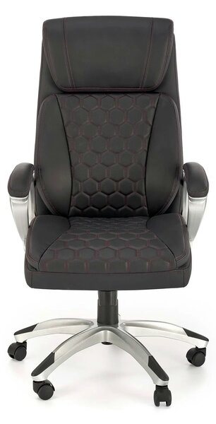 Scaun birou THOMAS, negru, piele ecologica/polipropilena, 62x70x115/12