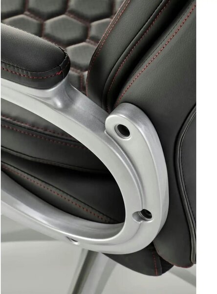 Scaun birou THOMAS, negru, piele ecologica/polipropilena, 62x70x115/12
