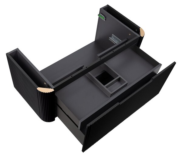 Oltens Hamnes dulap 100x46x39 cm sub chiuveta pe perete negru 60024300