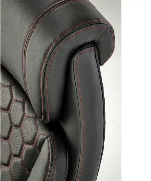 Scaun birou THOMAS, negru, piele ecologica/polipropilena, 62x70x115/12