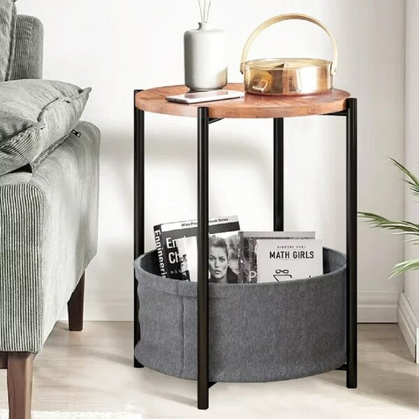 Masuta rotunda cu cos depozitare 60 cm