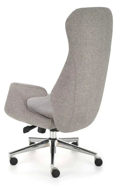 Scaun birou KEVIN, gri deschis, stofa clasica/metal, 74x68x118/125 cm