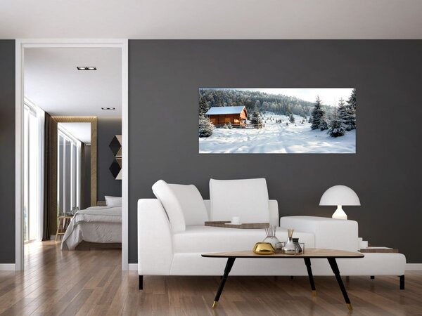 Tablou - Cabană de munte (120x50 cm)