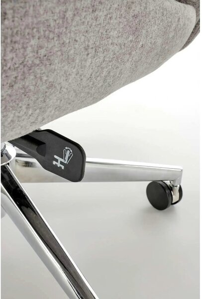 Scaun birou KEVIN, gri deschis, stofa clasica/metal, 74x68x118/125 cm