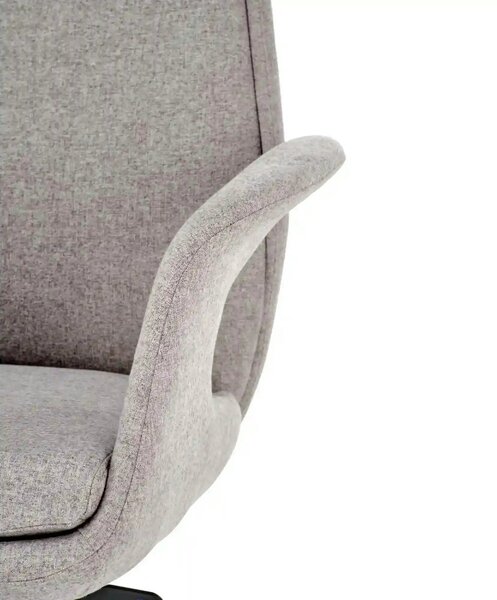 Scaun birou KEVIN, gri deschis, stofa clasica/metal, 74x68x118/125 cm