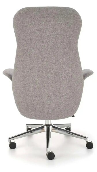 Scaun birou KEVIN, gri deschis, stofa clasica/metal, 74x68x118/125 cm