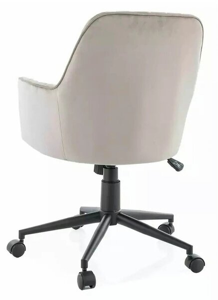 Scaun birou Q-886, bej inchis - Bluvel 40/negru, stofa catifelata/meta