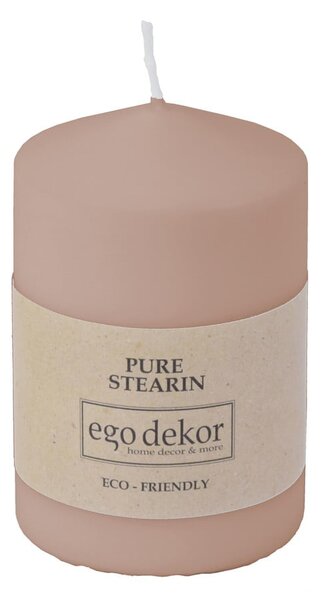 Lumânare Eco candles by Ego dekor Top, durată ardere 25 h, roz pudrat