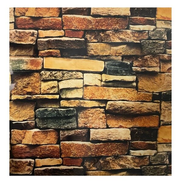 Set 5 x Tapet spuma moale 60x60 cm, caramida Vintage