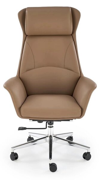Scaun birou EDERSON, cappuccino, piele ecologica/metal, 76x65x125/131