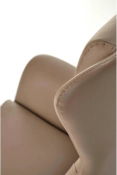 Scaun birou EDERSON, cappuccino, piele ecologica/metal, 76x65x125/131