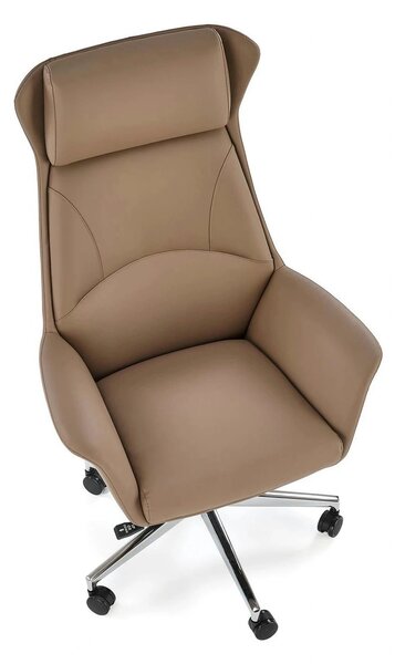 Scaun birou EDERSON, cappuccino, piele ecologica/metal, 76x65x125/131