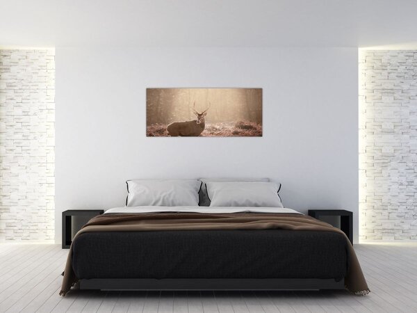 Tablou - Cerb în pădure (120x50 cm)