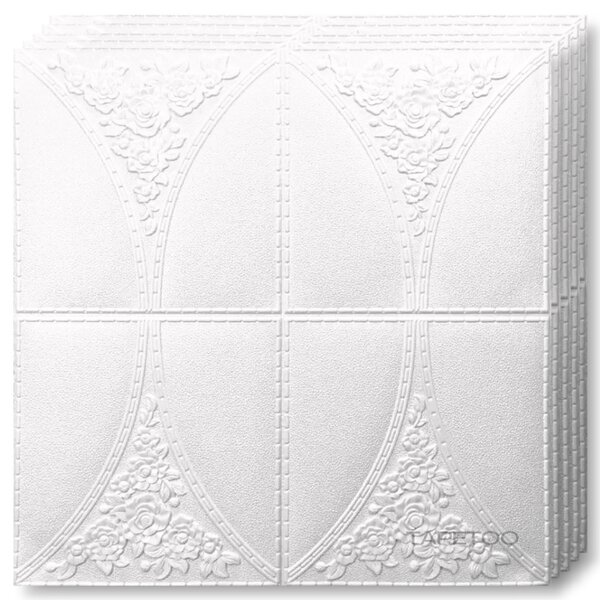 10 x Placi Tavan 3D - 70 X 70 Cm "Flori" 3mm, 10 Buc (12.90 lei buc - 6.5% discount) 4.9mp