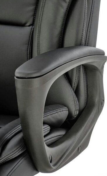 Scaun birou MARIO, negru, piele ecologica, 67x75x114/124 cm