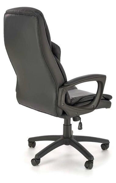 Scaun birou MARIO, negru, piele ecologica, 67x75x114/124 cm
