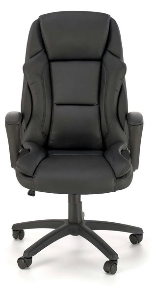 Scaun birou MARIO, negru, piele ecologica, 67x75x114/124 cm