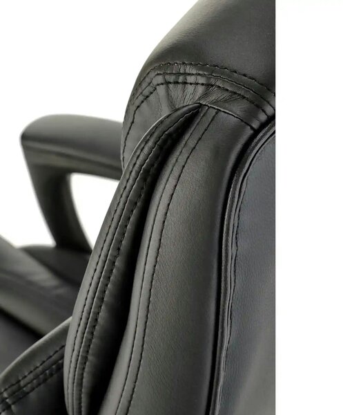 Scaun birou MARIO, negru, piele ecologica, 67x75x114/124 cm