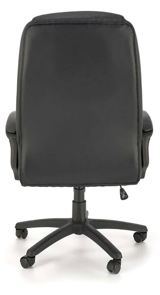 Scaun birou MARIO, negru, piele ecologica, 67x75x114/124 cm