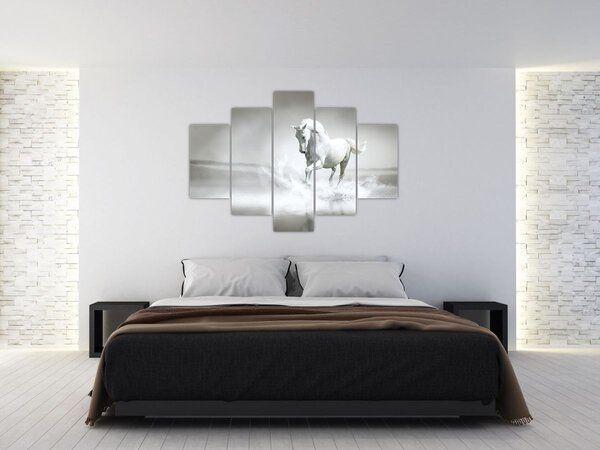 Tablou - Cal alb (150x105 cm)