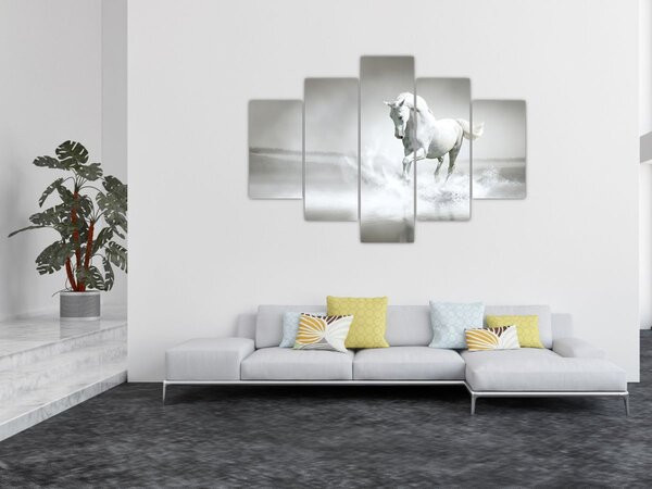 Tablou - Cal alb (150x105 cm)