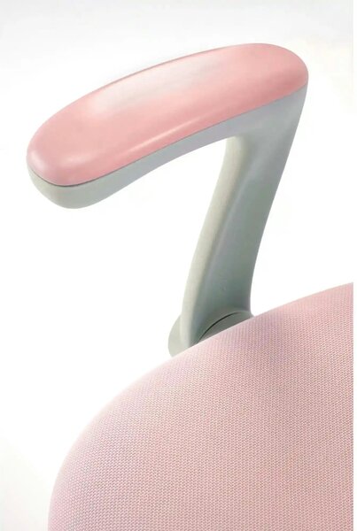 Scaun birou PANCO, roz/bej, stofa/polipropilena, 58x77x88/100 cm