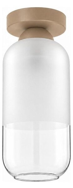 BRILAGI - plafonieră LED RETRO GLASS 1xE27/60W/230V diam. 14 cm bej/alb