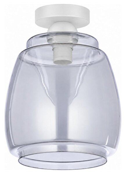 BRILAGI - Plafonieră LED R GLASS 1xE27/60W/230V diam. 26 cm alb/gri fumuriu