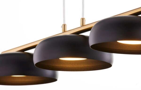 Lustru suspendat pe cablu OLAF 3xGX53/12W/230V negru/auriu