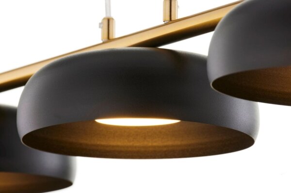 Lustru suspendat pe cablu OLAF 3xGX53/12W/230V negru/auriu
