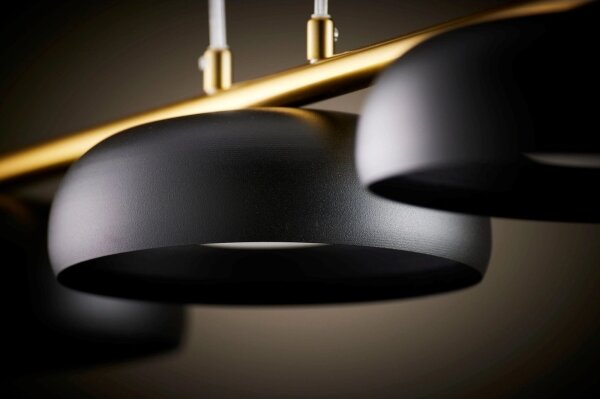 Lustru suspendat pe cablu OLAF 3xGX53/12W/230V negru/auriu