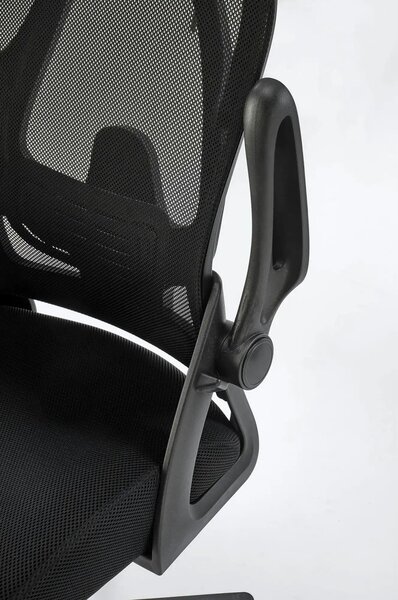 Scaun birou NEGRO, negru, plasa/panza, 59x63x123/130 cm