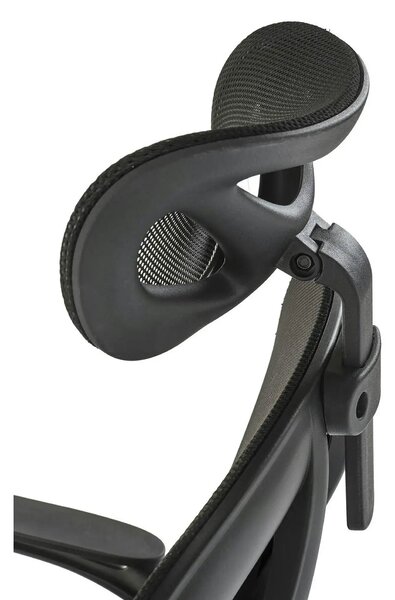 Scaun birou NEGRO, negru, plasa/panza, 59x63x123/130 cm