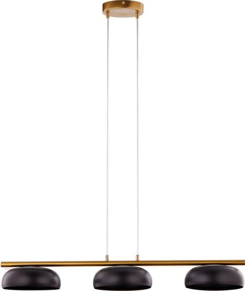 Lustru suspendat pe cablu OLAF 3xGX53/12W/230V negru/auriu