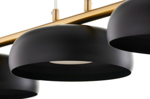 Lustru suspendat pe cablu OLAF 3xGX53/12W/230V negru/auriu