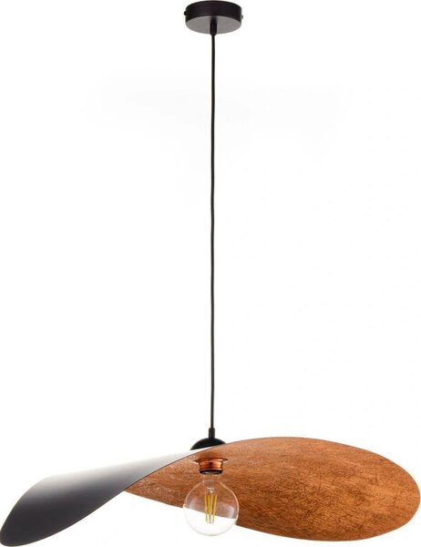 Lustră pe cablu LEAF 1xE27/15W/230V negru/cupru
