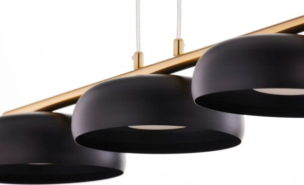 Lustru suspendat pe cablu OLAF 3xGX53/12W/230V negru/auriu