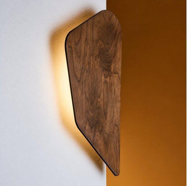 LED Aplică de perete BUTTON LED/4W/230V 33x16,5 cm finisaj nuc