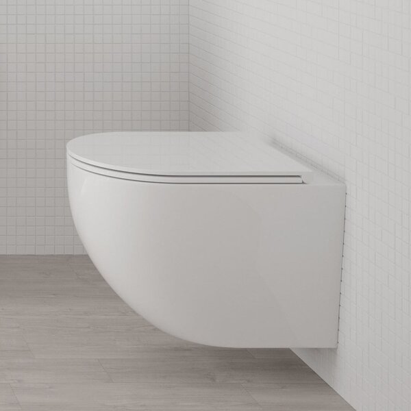 Oltens Hamnes vas wc agăţat fără margine alb lucios 42519000