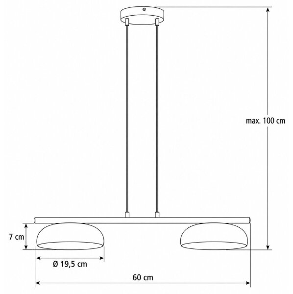 Lustru pe cablu OLAF 2xGX53/12W/230V negru/auriu