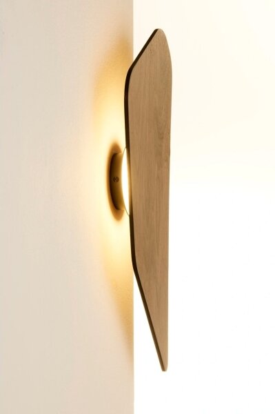LED Aplică de perete BUTTON LED/4W/230V 33x16,5 cm finisaj nuc